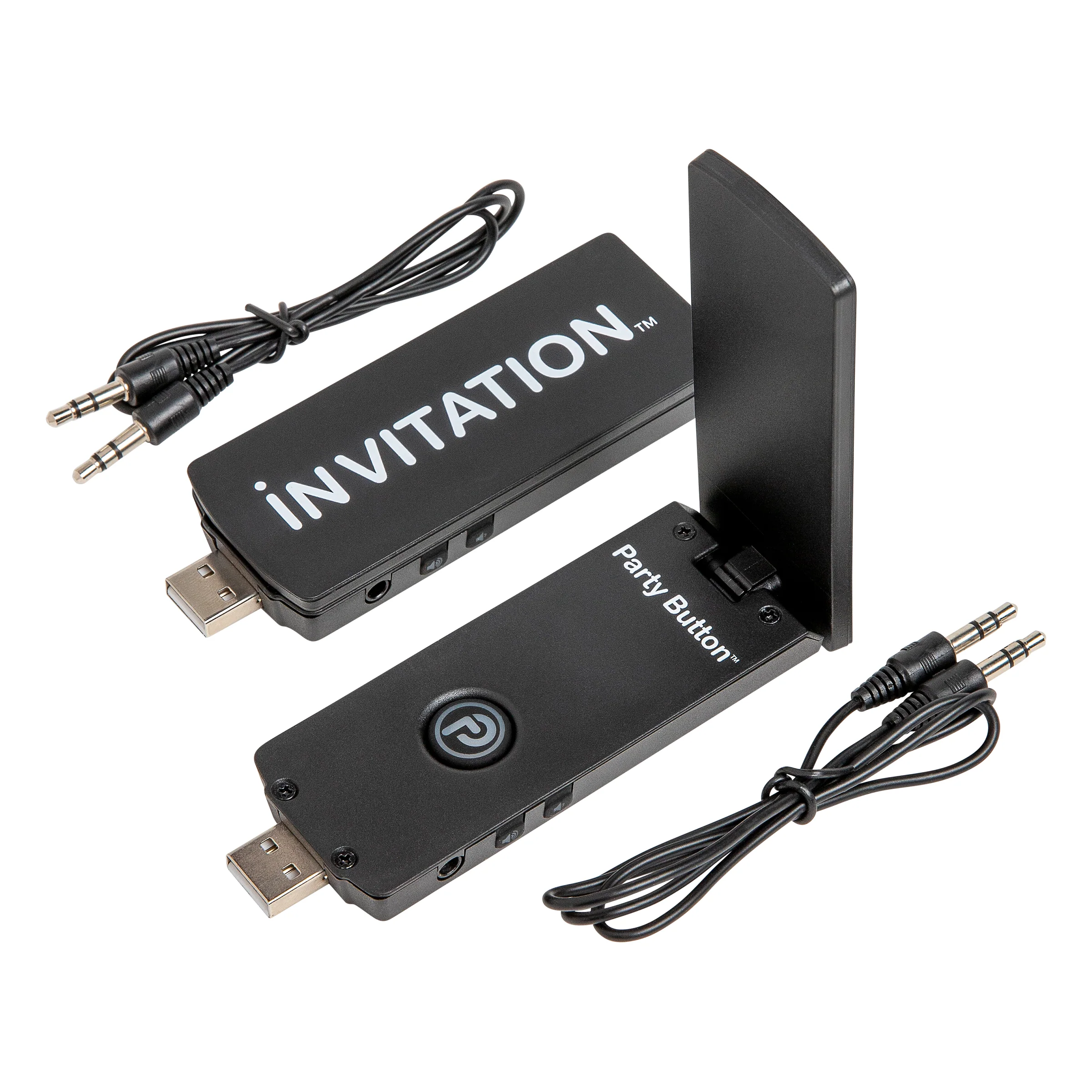 iNVITATION USB multi-sync wireless adapters with one-click Party Button pairing (2pcs) Questions & Answers